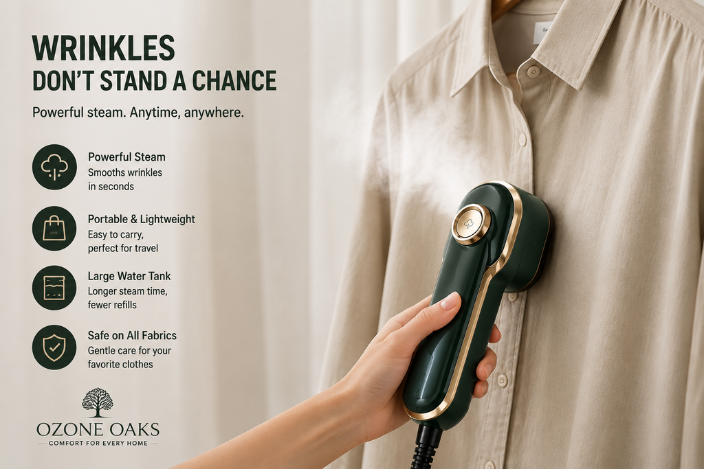 SwiftSteam™ Portable Garment Steamer – Smooth Clothes Anywhere