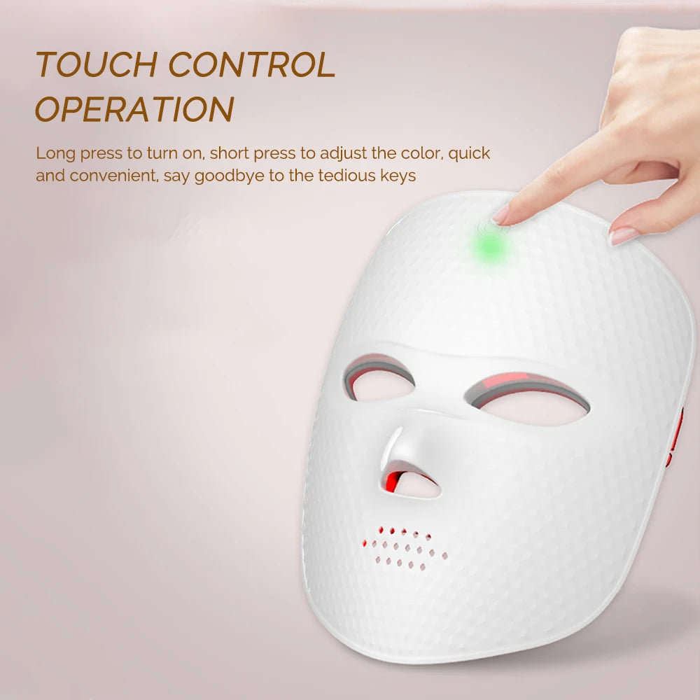 LED Facial Mask for skin care , 7 color lightweight